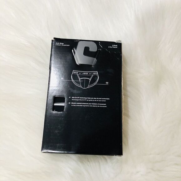New Nike Men's DRI-FIT Essential 3-Pack Cotton Jock Straps Underwear‎ Black 2XL - Picture 4 of 4